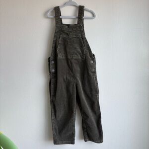 Zara Toddler Boys Corduroy Velvet Dark Green Overalls Size 4T